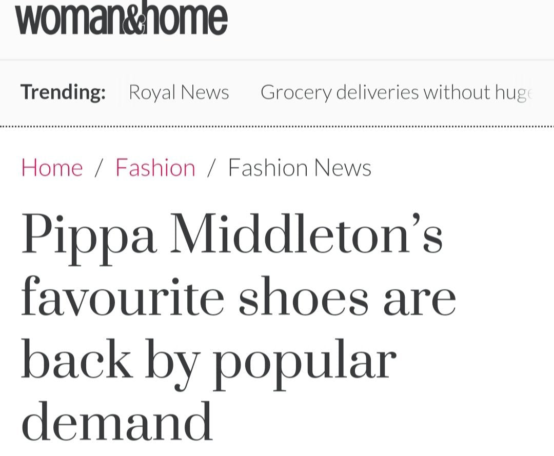 Cocorose London in Woman and Home magazine | Pippa Middleton wears her foldable leather Cocorose Putney Ballet Flats