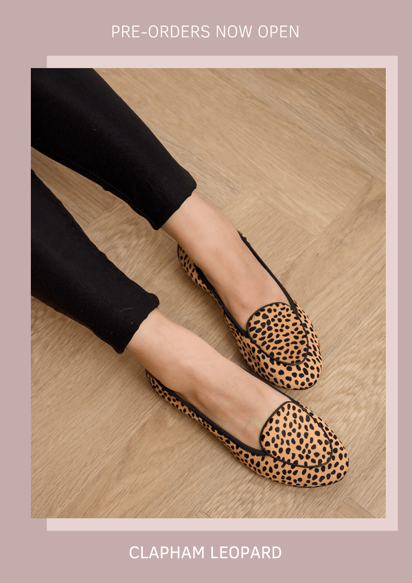 leopard print leather flats