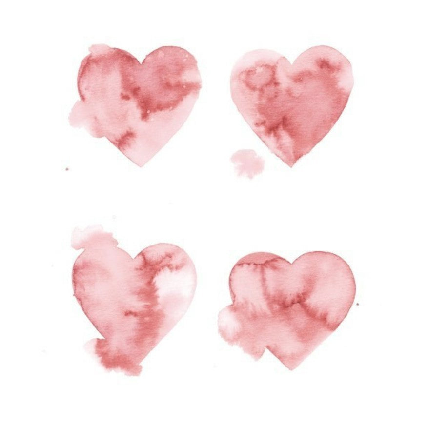 Watercolour heart illustrations for Cocorose London by Victoria Fitton