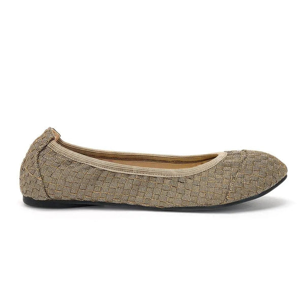 Barbican - Champagne Woven Ballet Flats (EU36 & 37 only) Cocorose London