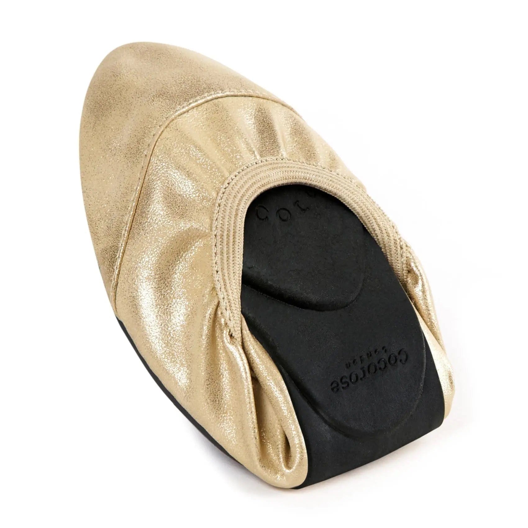 Barbican - Gold Fold Up Ballet Flats (EU36 & EU37) Cocorose London