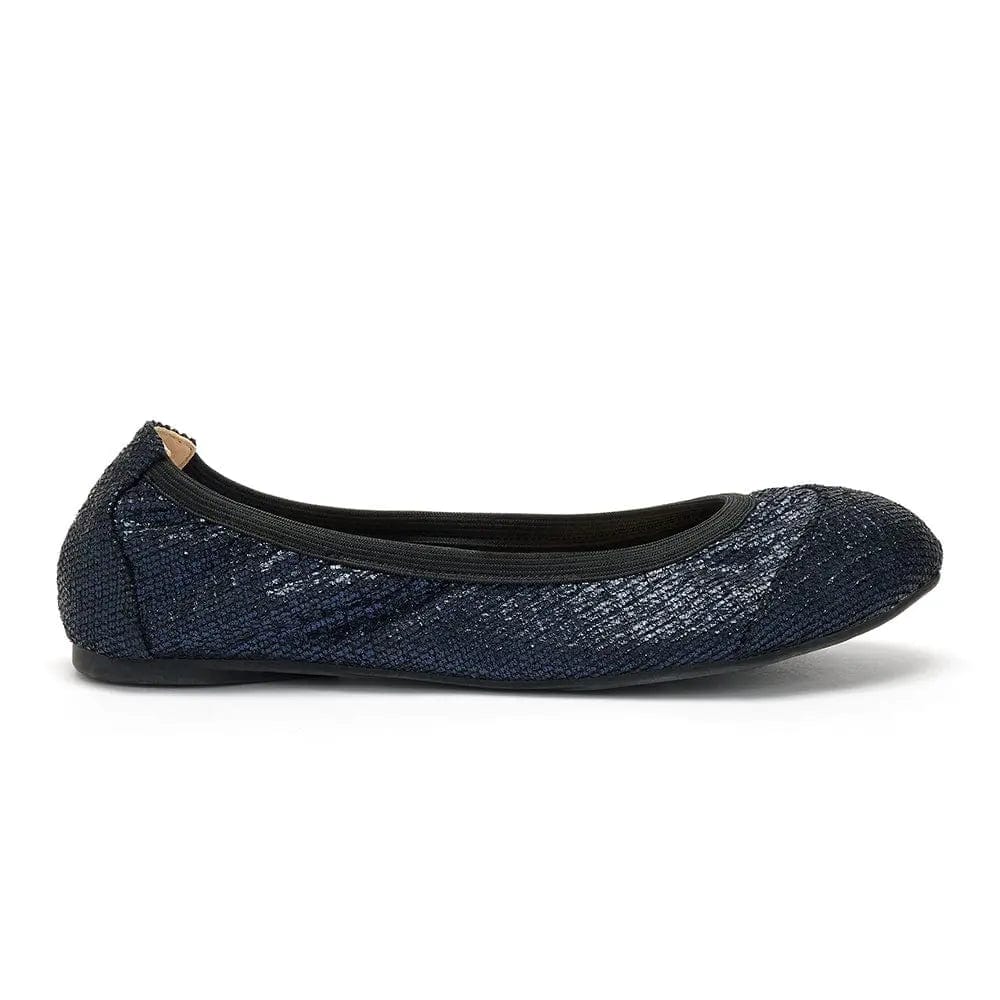 Barbican - Navy Fold Up Ballet Flats Cocorose London