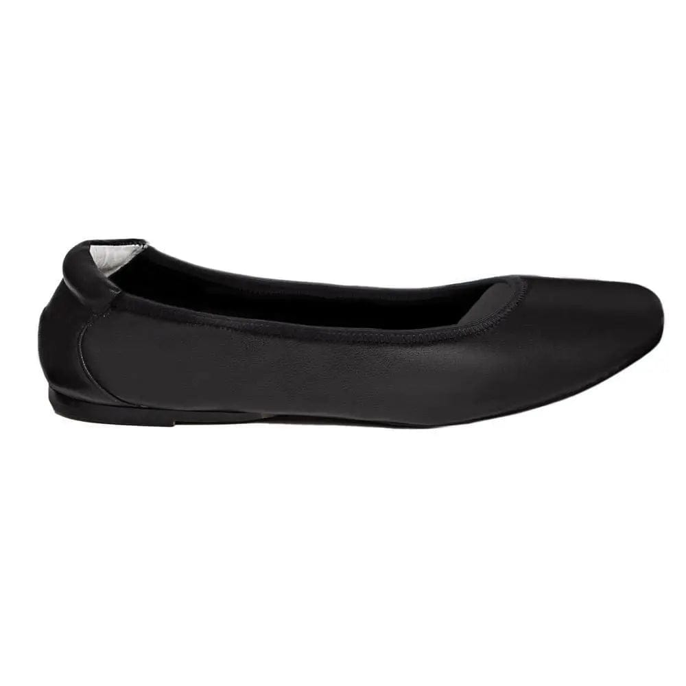 Barnes - Black Leather Ballet Flats Cocorose London