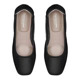 Barnes - Black Leather Ballet Flats Cocorose London