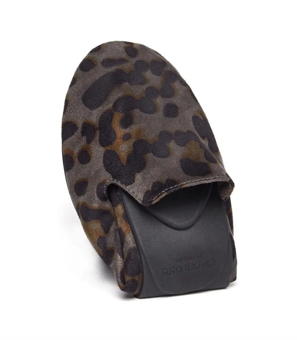 Carnaby - Grey Leopard Print Foldable Shoes Cocorose London