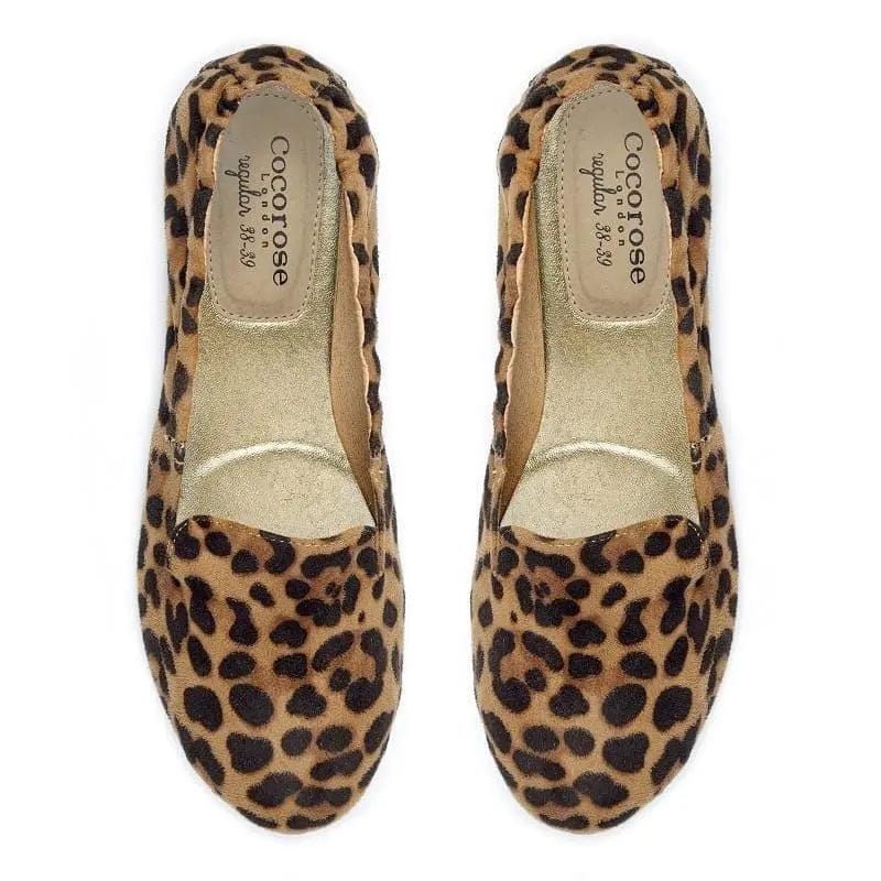 Carnaby - Leopard Print Foldable Shoes Cocorose London