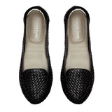 Clapham - Black Woven Leather Loafers Cocorose London