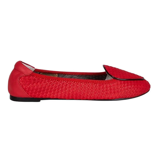 Clapham - Coral Woven Leather Loafers Cocorose London