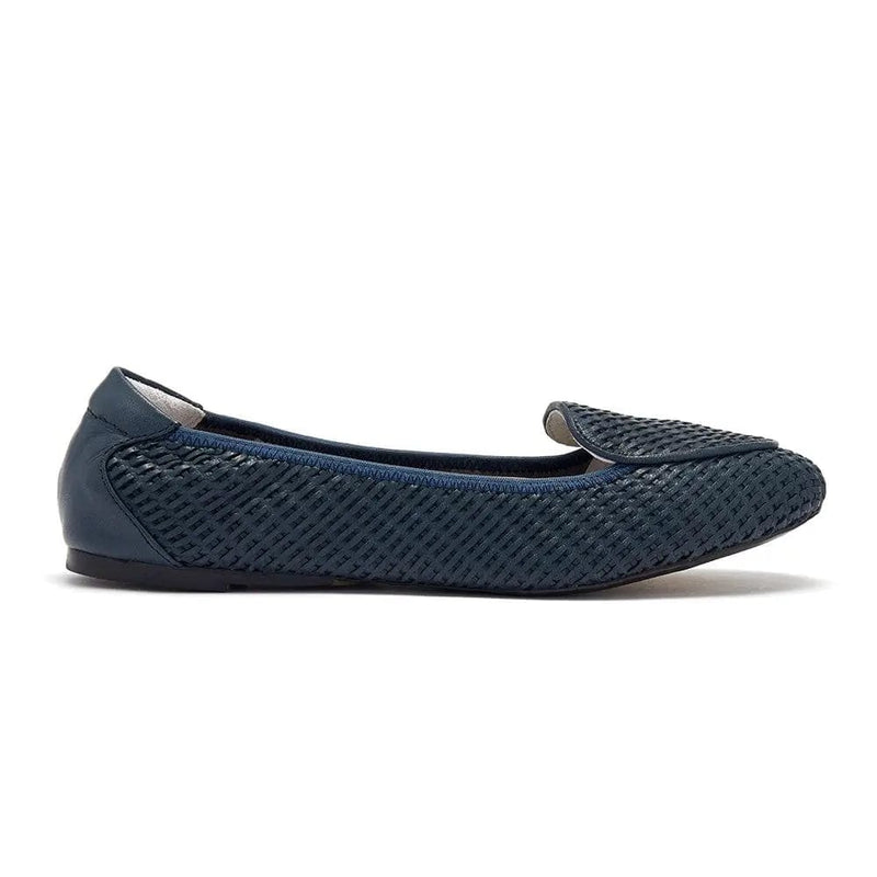 Clapham - Navy Woven Leather Loafers Cocorose London