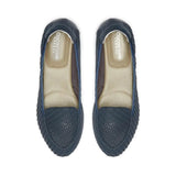 Clapham - Navy Woven Leather Loafers Cocorose London