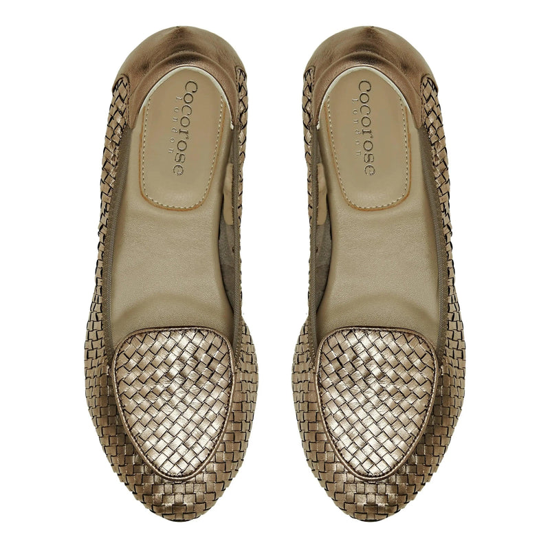 Clapham - Pewter Woven Leather Loafers Cocorose London