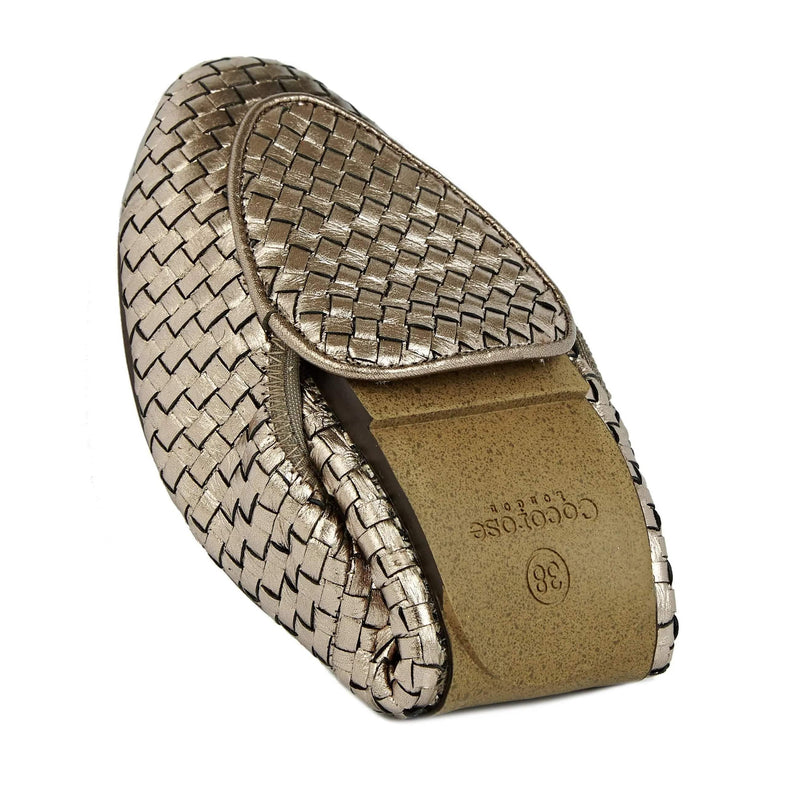 Clapham - Pewter Woven Leather Loafers Cocorose London