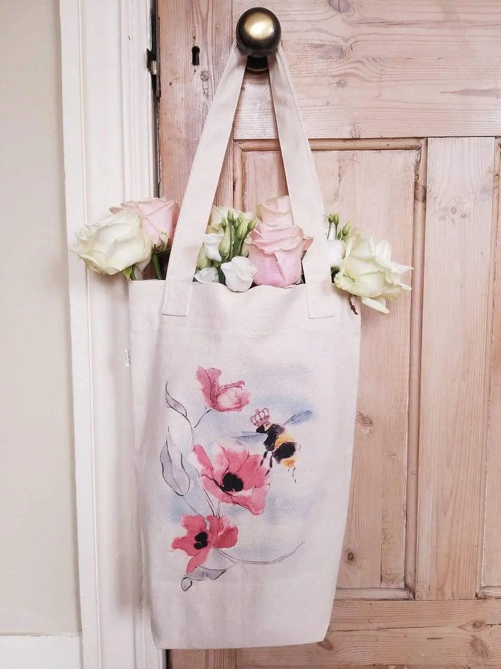 Cotton Canvas Shopping Tote Bag - Bumble Bee Cocorose London