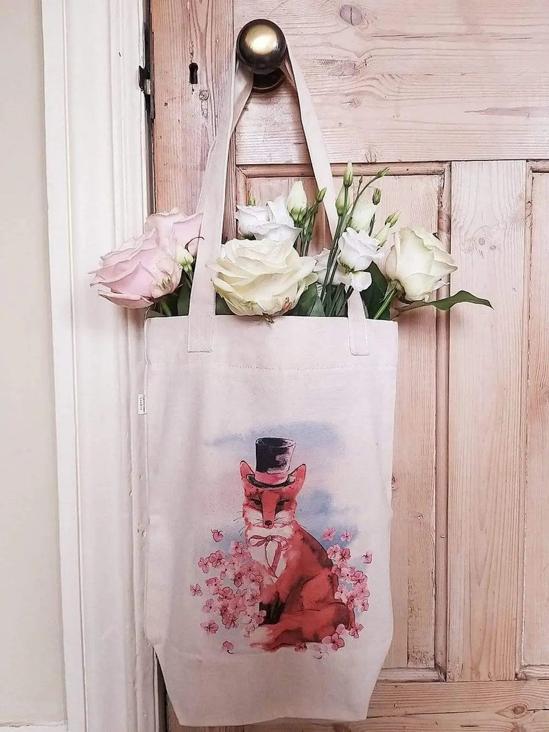 Cotton Canvas Shopping Tote Bag - Fox Cocorose London