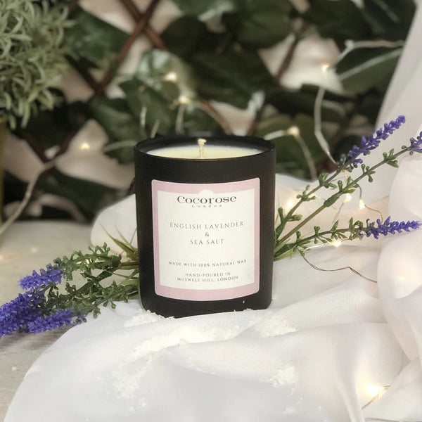 English Lavender & Sea Salt Natural Wax Candle Cocorose London