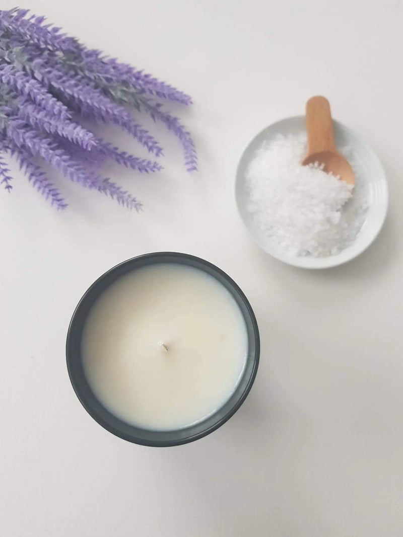 English Lavender & Sea Salt Natural Wax Candle Cocorose London