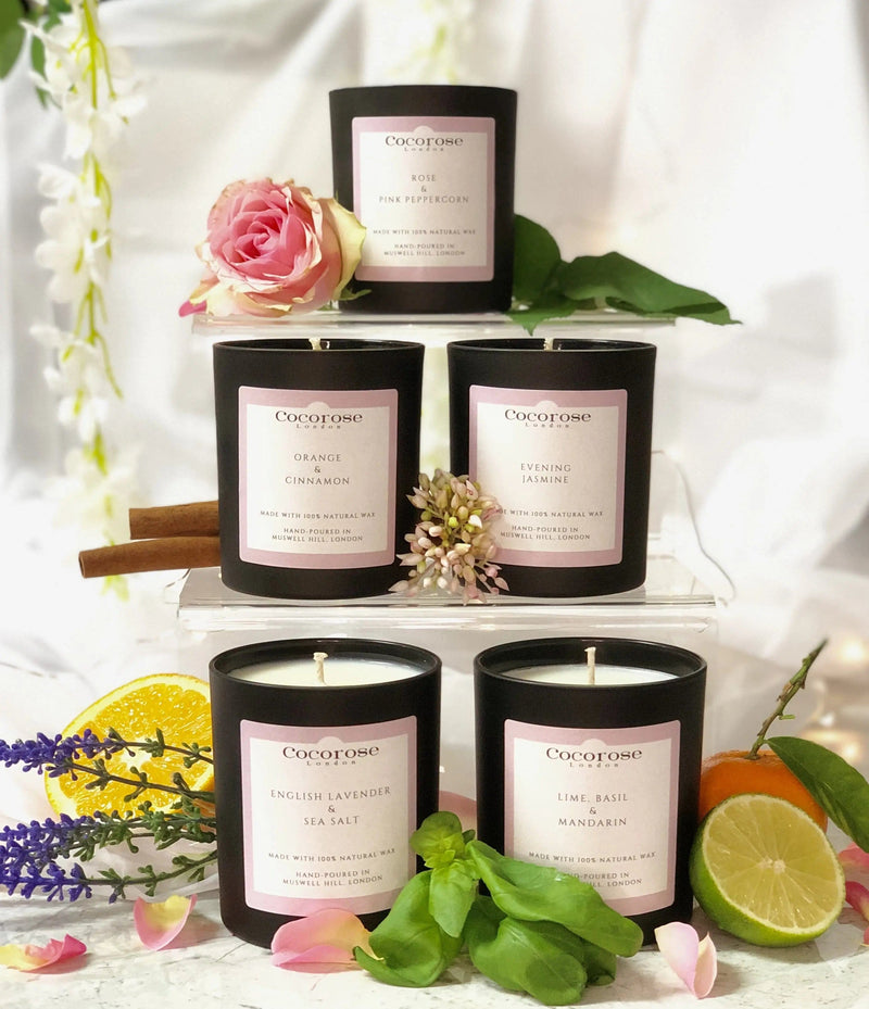 English Lavender & Sea Salt Natural Wax Candle Cocorose London