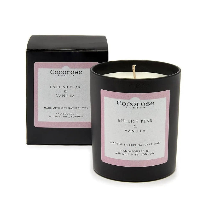 English Pear & Vanilla Natural Wax Candle Cocorose London