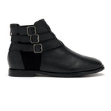 Hampstead - Black Leather Boots With Three Straps & Zip Cocorose London