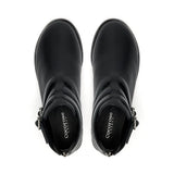 Hampstead - Black Leather Boots With Three Straps & Zip Cocorose London