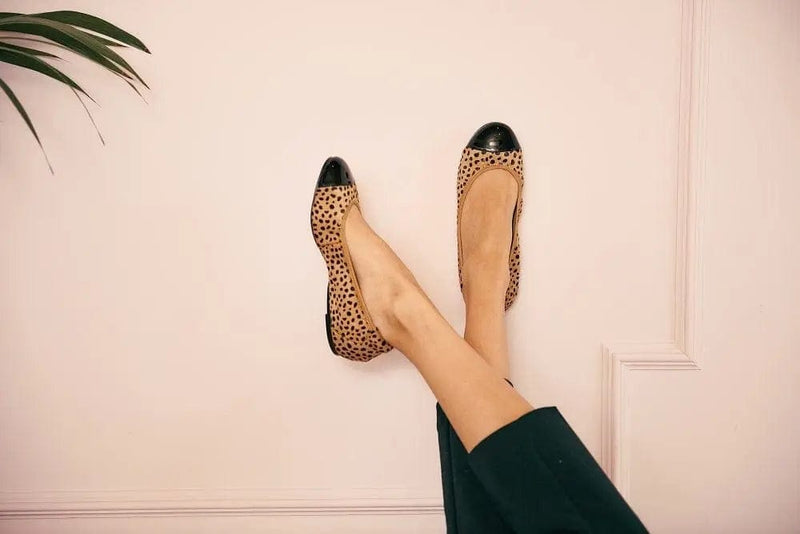 Leopard pony hair flats online