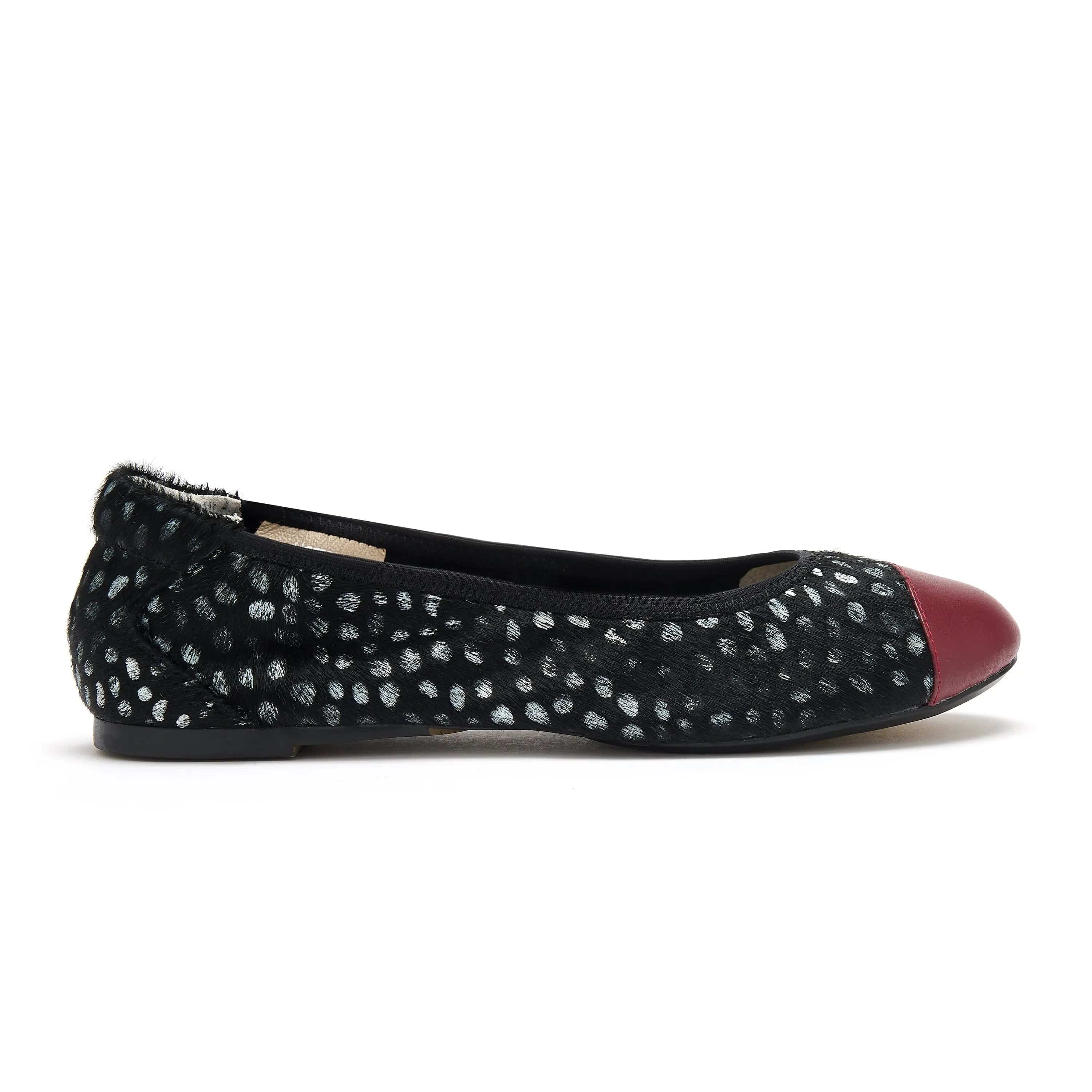 Harrow  - Silver Leopard with Burgundy Toe Cap Cocorose London