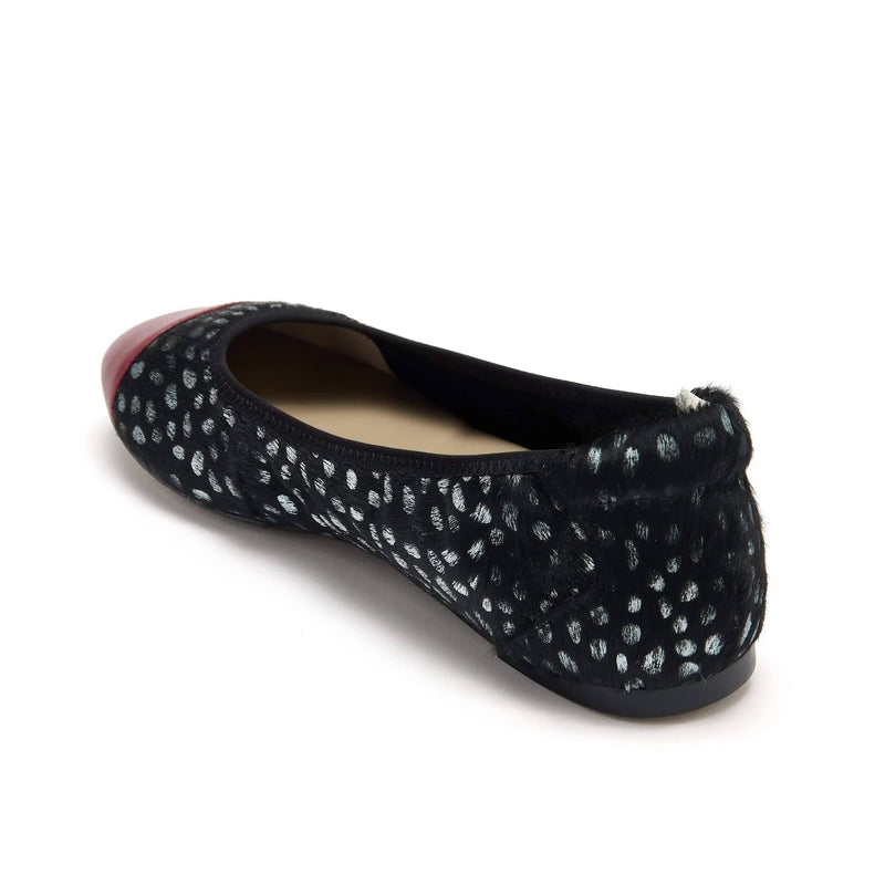 Harrow  - Silver Leopard with Burgundy Toe Cap Cocorose London