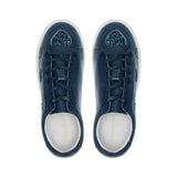 Hoxton - Navy with Navy Glitter Hearts Trainers Cocorose London