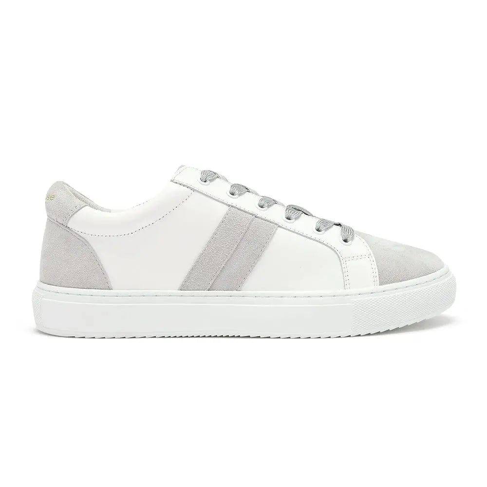 Hoxton - Stripes White & Grey Trainers Cocorose London