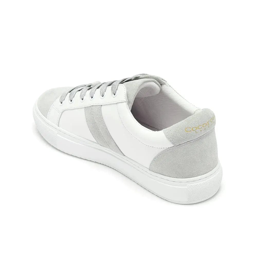 Hoxton - Stripes White & Grey Trainers Cocorose London