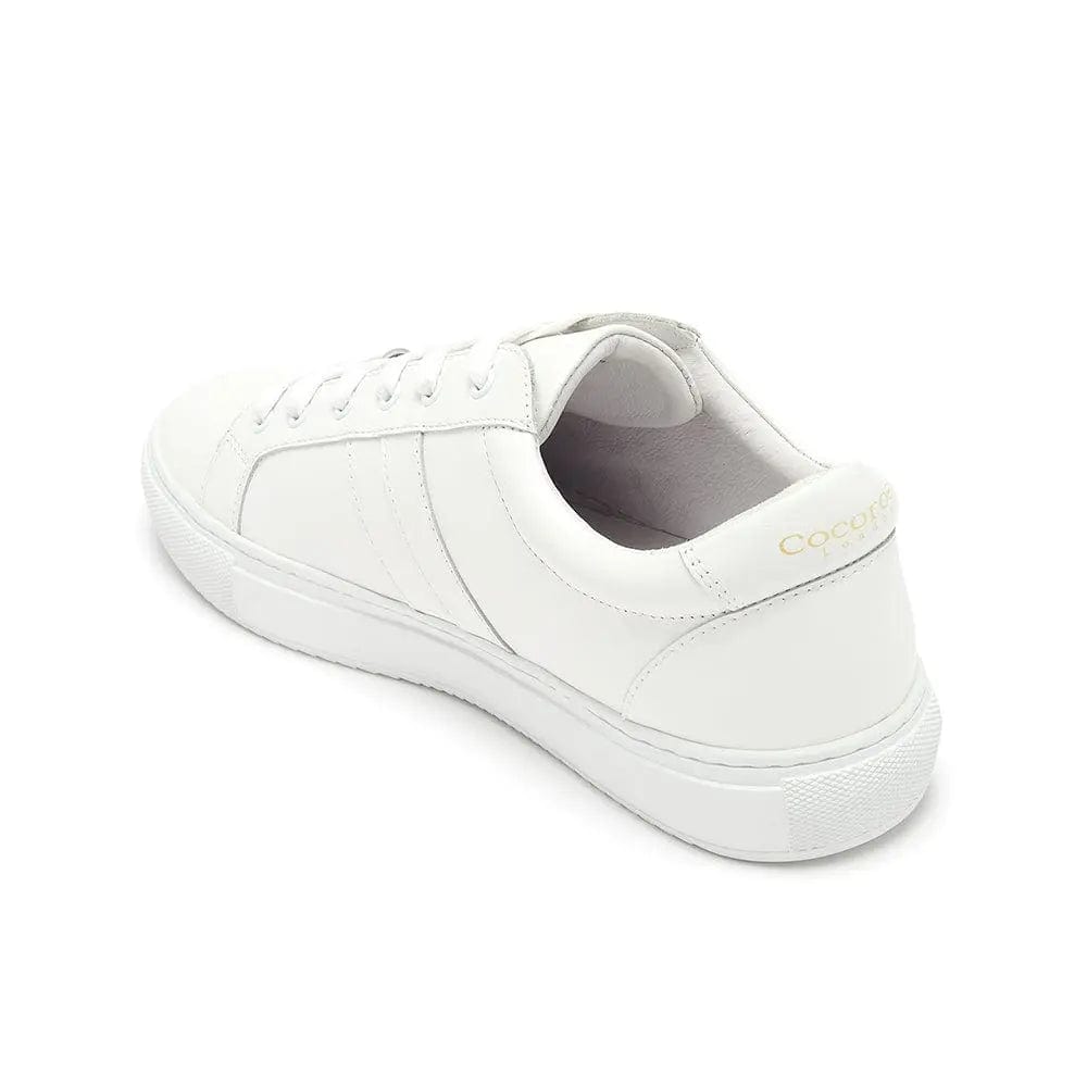 Hoxton - Stripes White & White Trainers Cocorose London