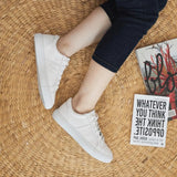 Hoxton - Stripes White & White Trainers Cocorose London