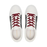 Hoxton - White with Black & Silver Leopard Trainers Cocorose London