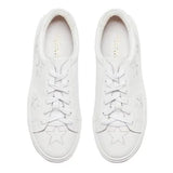 Hoxton - White with White Stars Leather Trainers Cocorose London