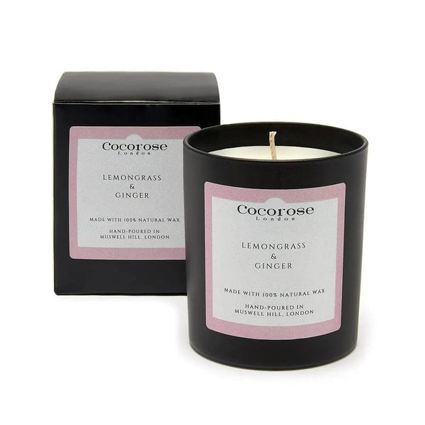 Lemongrass & Ginger Natural Wax Candle Cocorose London