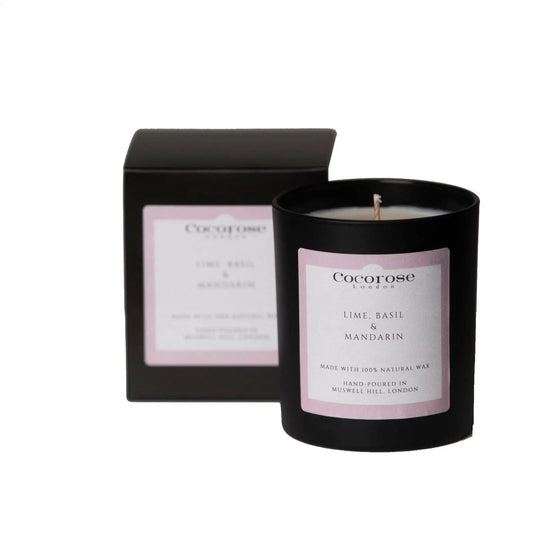 Lime, Basil & Mandarin Natural Wax Candle Cocorose London