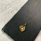 Miniature Gold Rose Petal Pendant Cocorose London