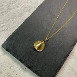 Miniature Gold Rose Petal Pendant Cocorose London