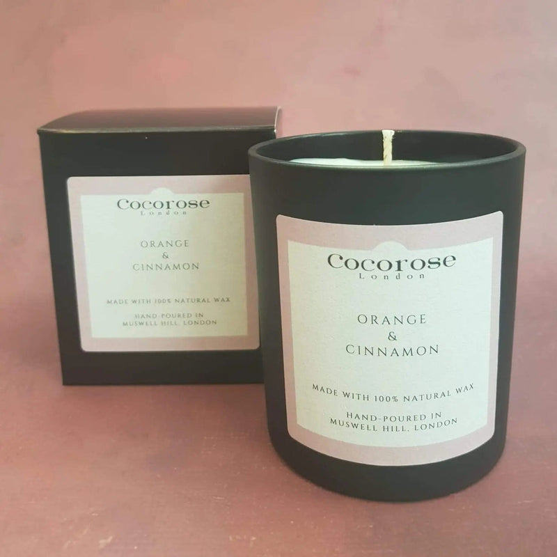 Orange & Cinnamon Natural Wax Candle Cocorose London