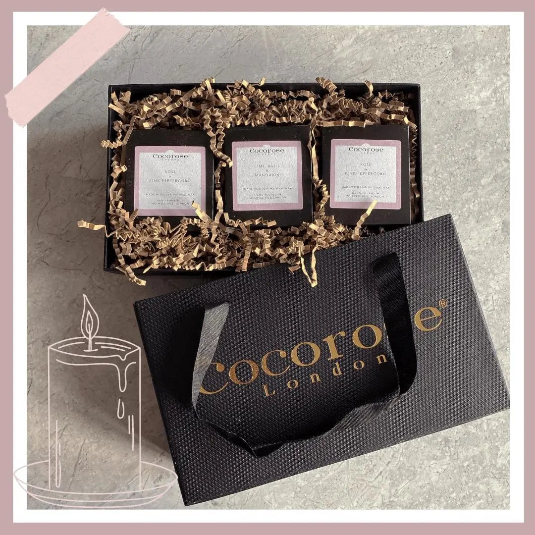 Rose & Pink Peppercorn Natural Wax Candle Cocorose London