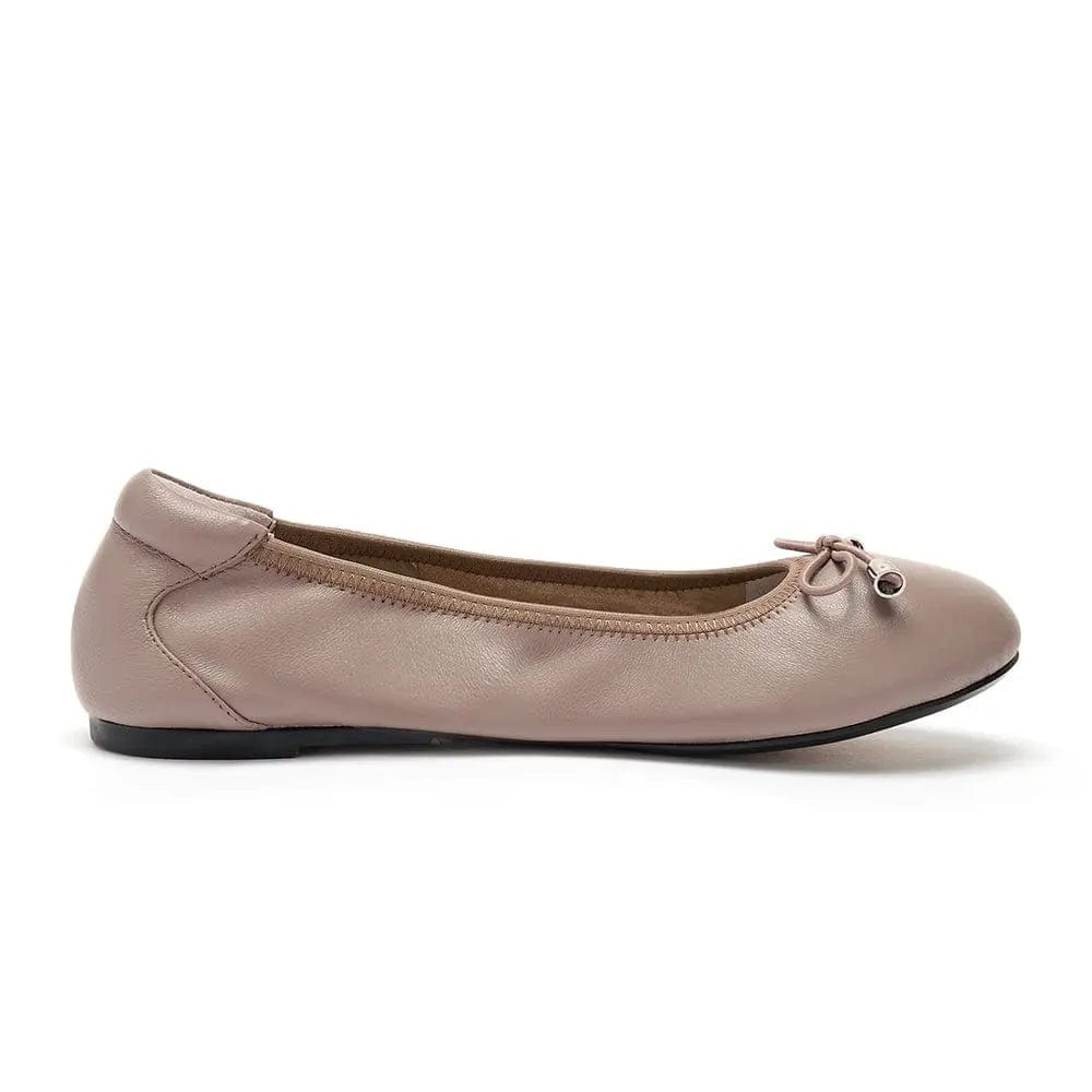 Sandringham - Dusky Pink Leather Ballet Flats Cocorose London