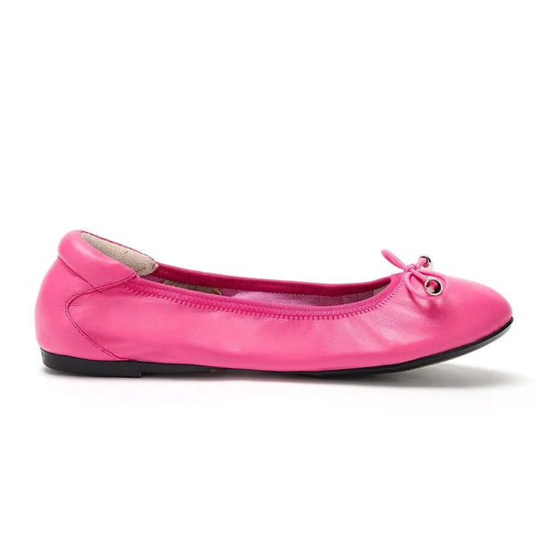 Sandringham Fuchsia Pink Leather Ballet Flats