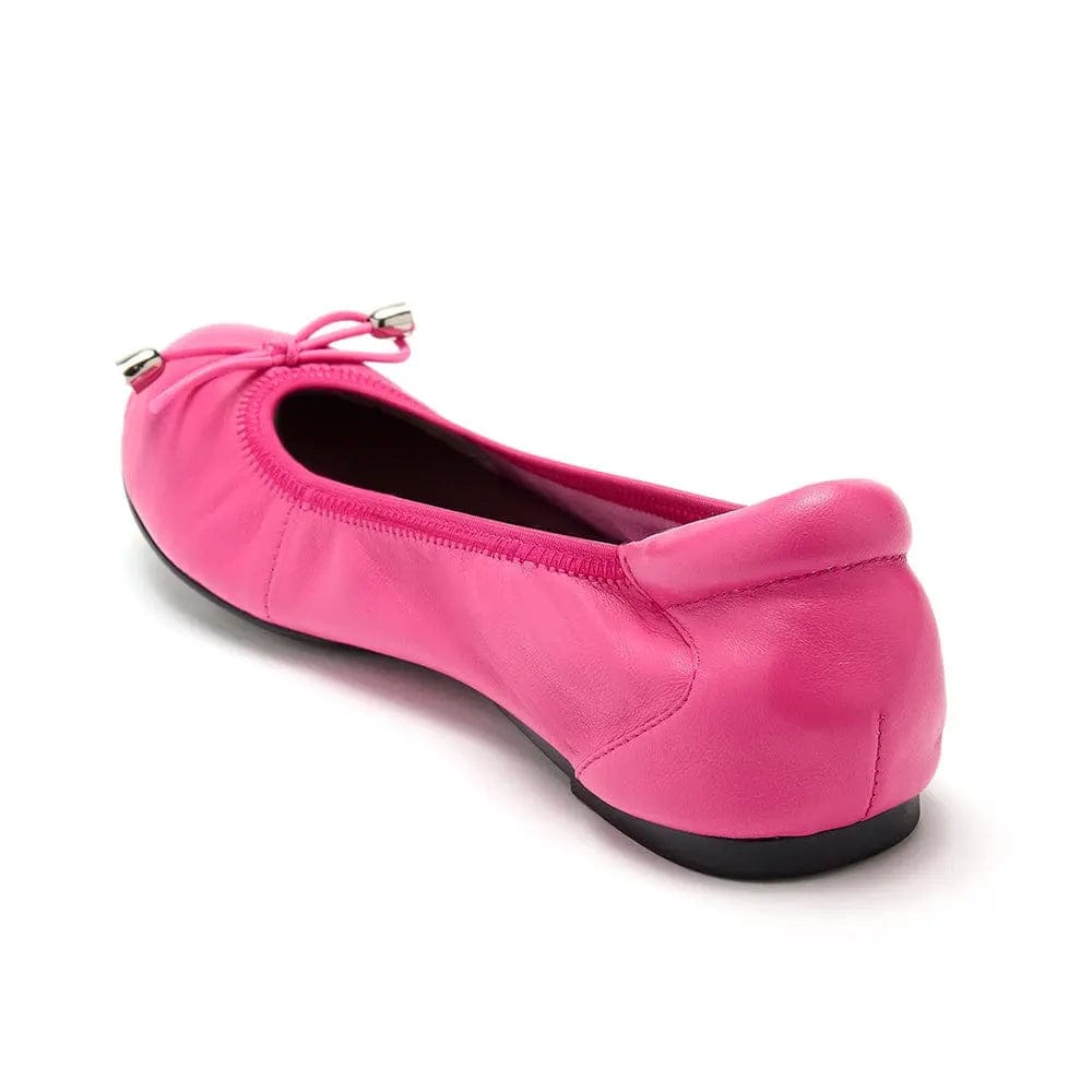 Sandringham - Fuchsia Pink Leather Ballet Flats Cocorose London