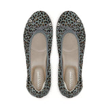 Sandringham - Grey Leopard Leather Flats Cocorose London