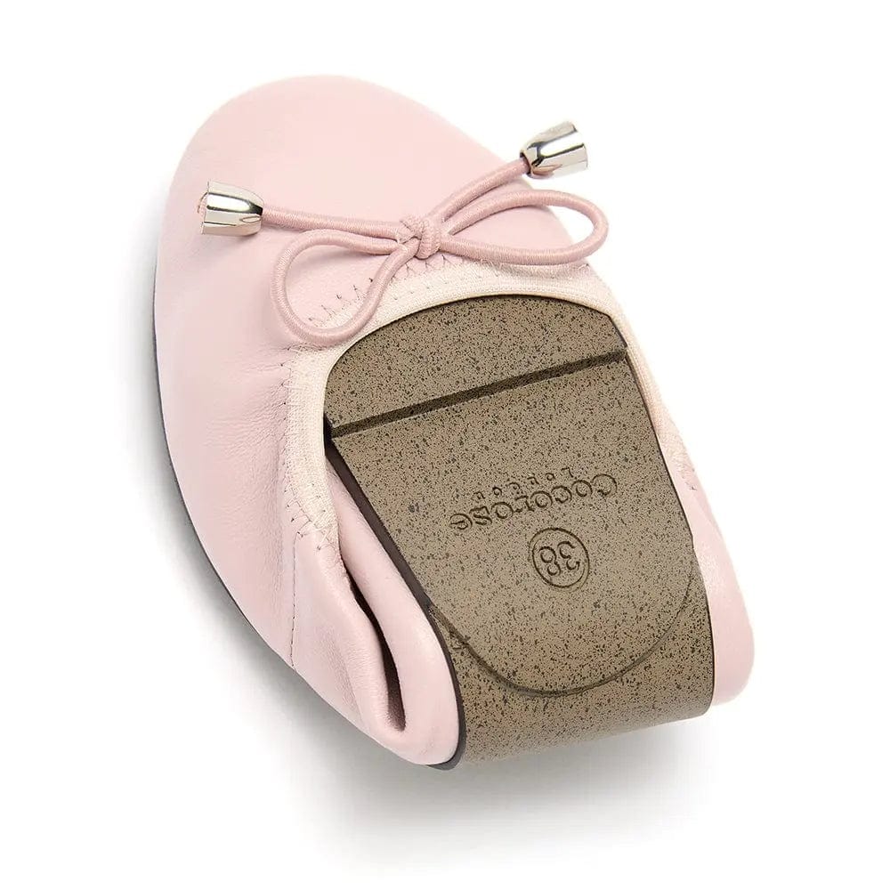 Sandringham - Pastel Pink Leather Ballet Flats Cocorose London