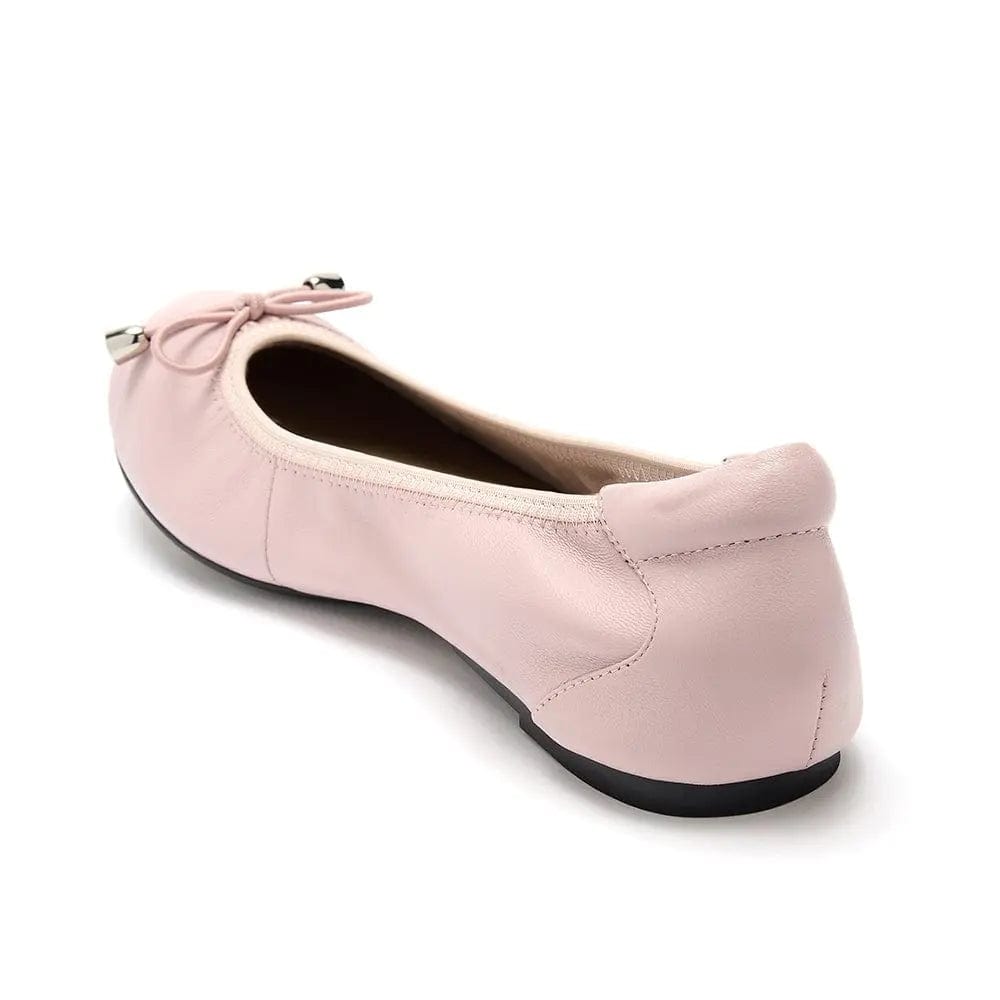 Sandringham - Pastel Pink Leather Ballet Flats Cocorose London