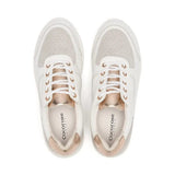 Shoreditch - Grey & Rose Gold Leather Trainers Cocorose London