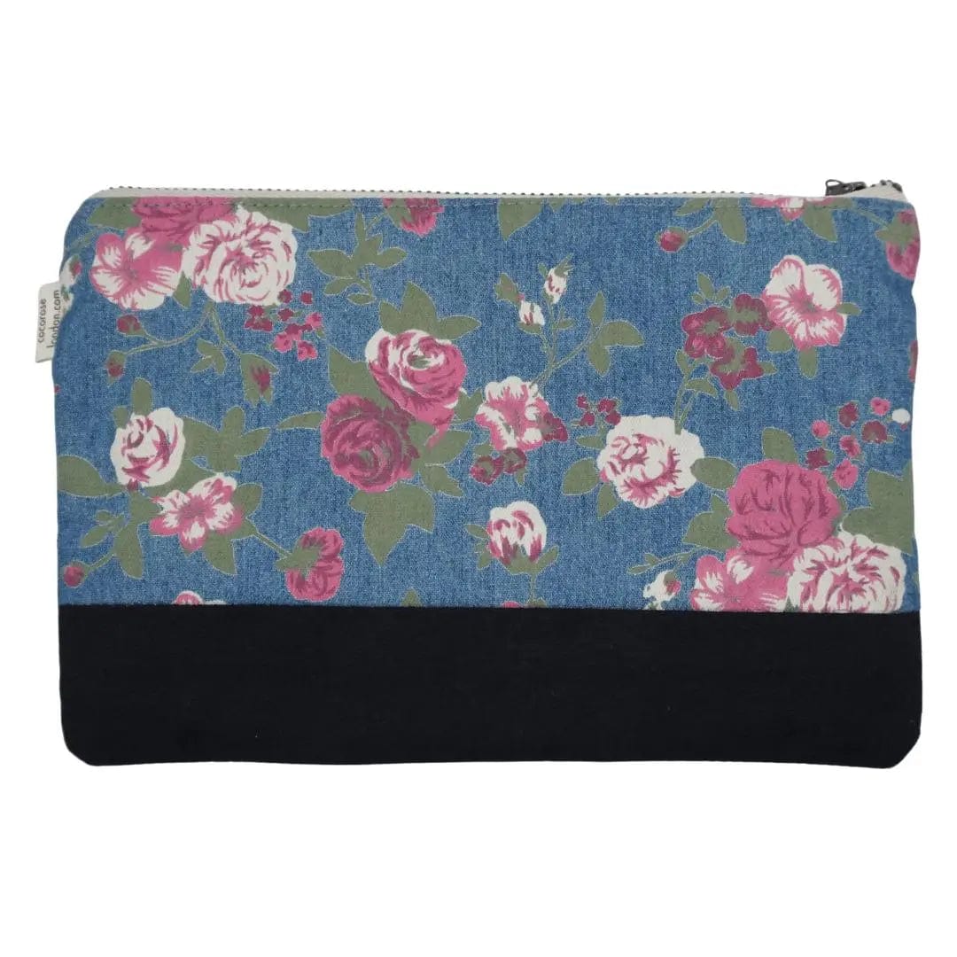 Zip Pouch - Denim Rose Cocorose London