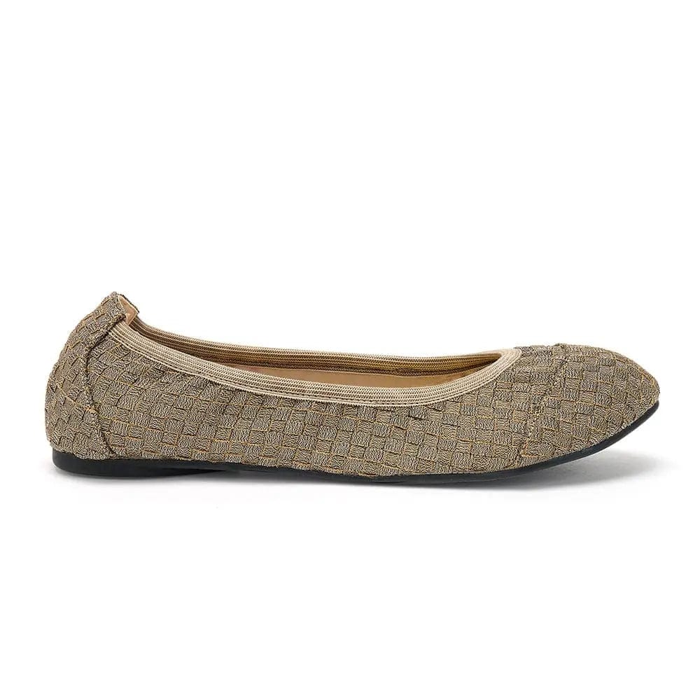 Barbican - Champagne Woven Ballet Flats (EU36 & 37 only) Cocorose London