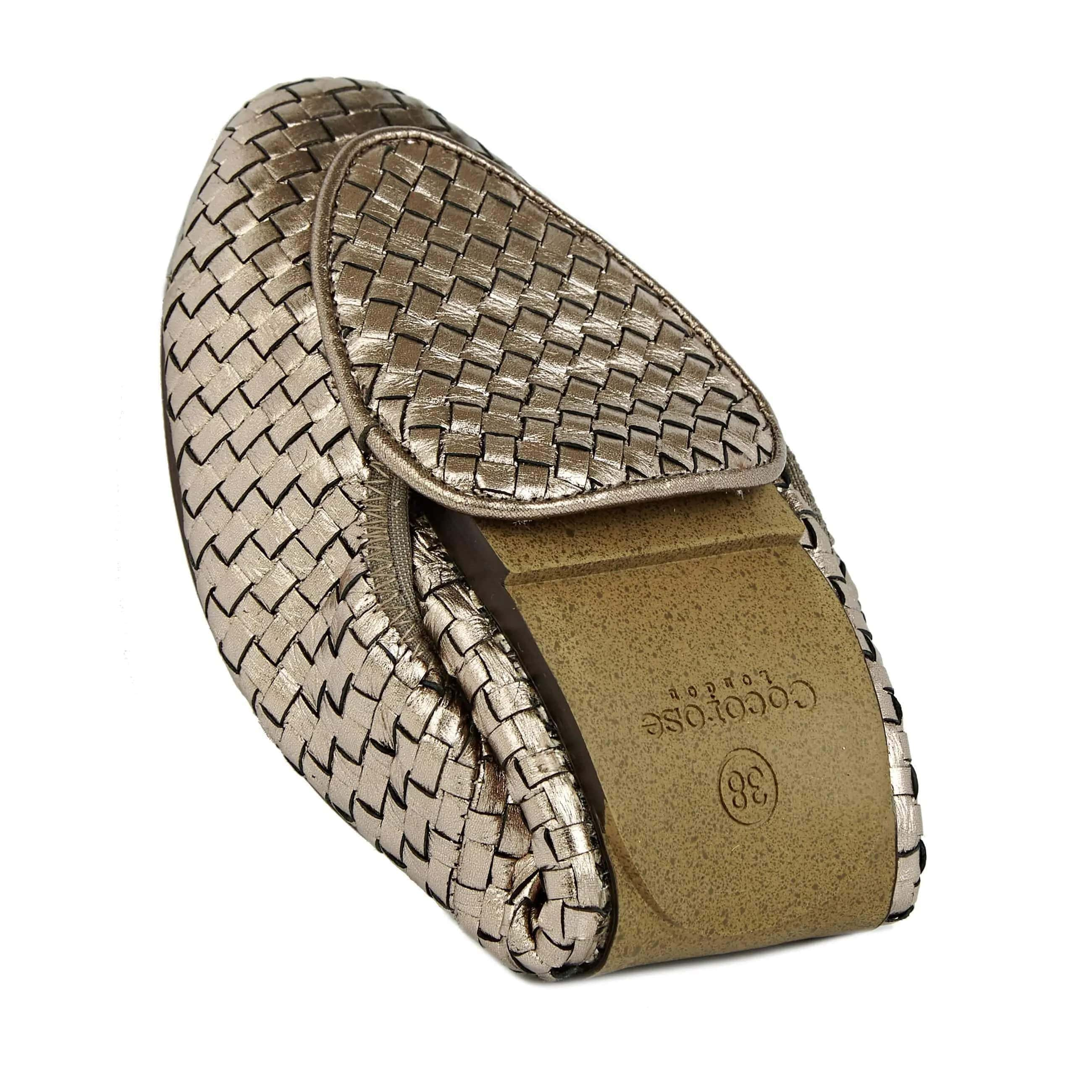 Clapham - Pewter Woven Leather Loafers Cocorose London